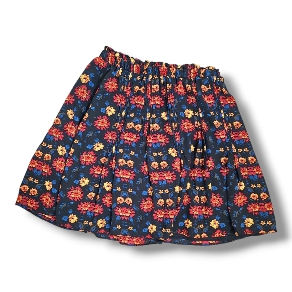 Joe Fresh Floral Print Pleated Elastic Waistband Mini Skirt - Size 2